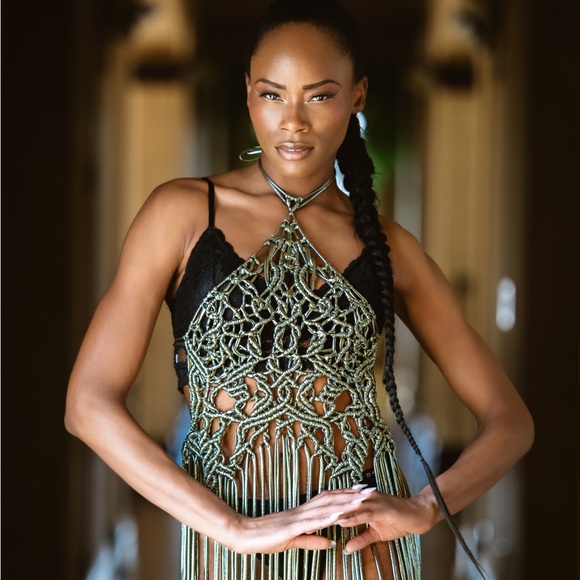 Handmade Macramé Dress - Picture 1 of 17